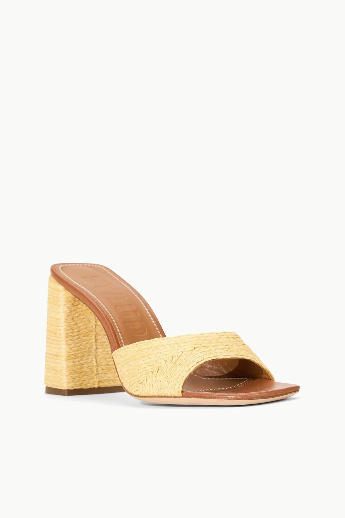 SLOANE HEEL | NATURAL RAFFIA casual day