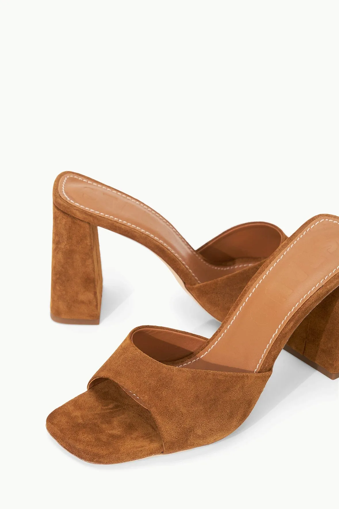 SLOANE HEEL | TAN SUEDE breathable design