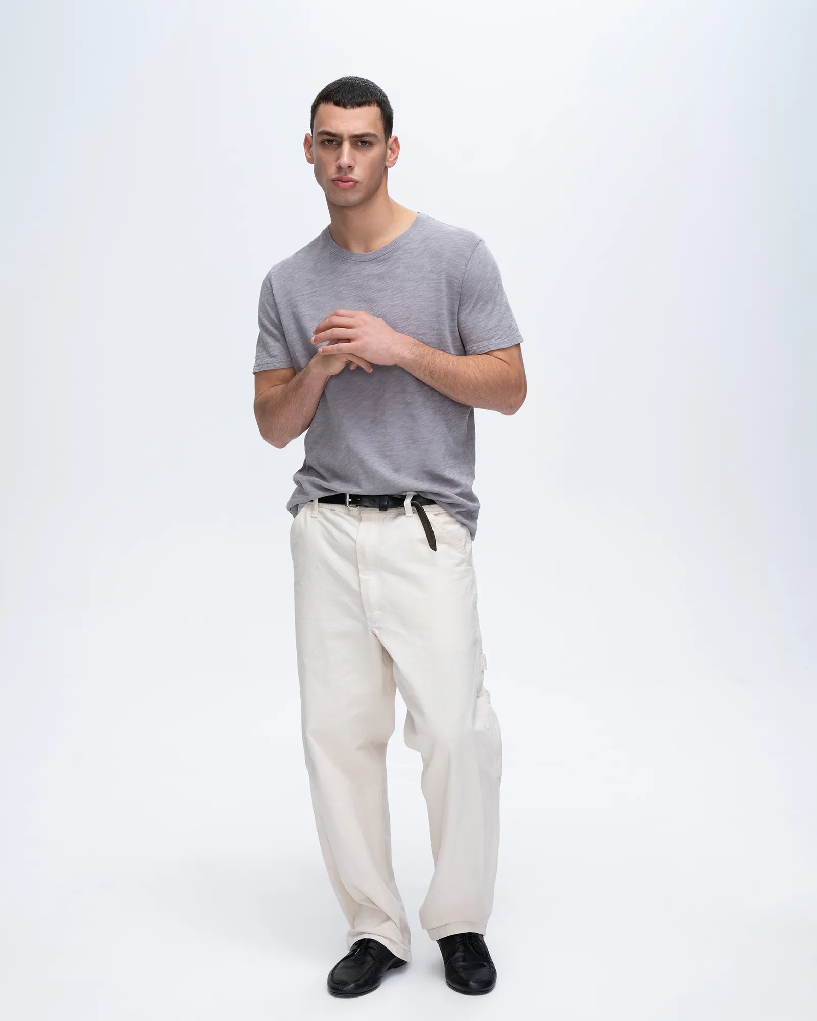 Slub Jersey Chroma Wash Short Sleeve Crew Neck Tee - Shark street gear