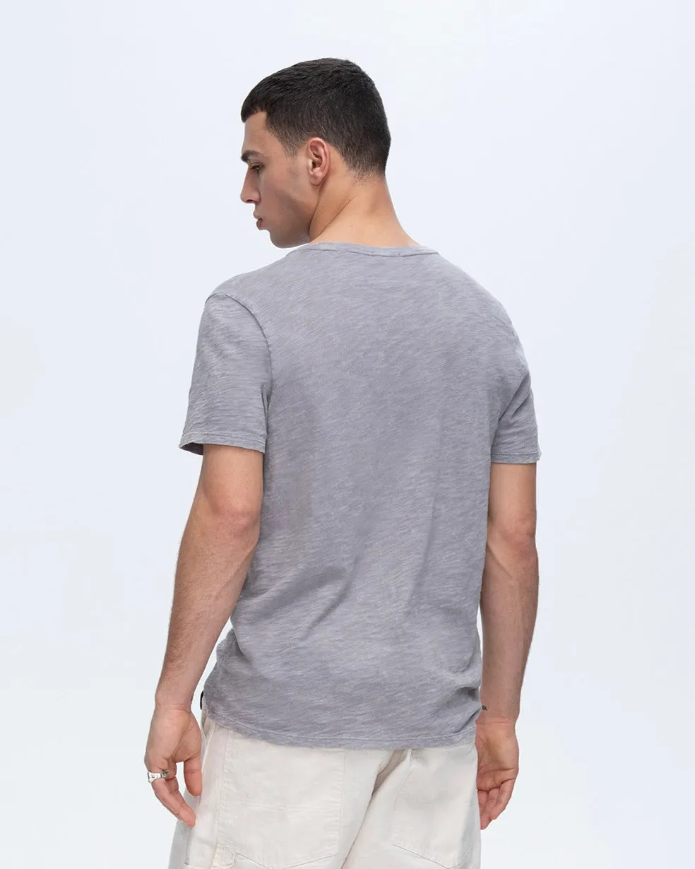Slub Jersey Chroma Wash Short Sleeve Crew Neck Tee - Shark color burst