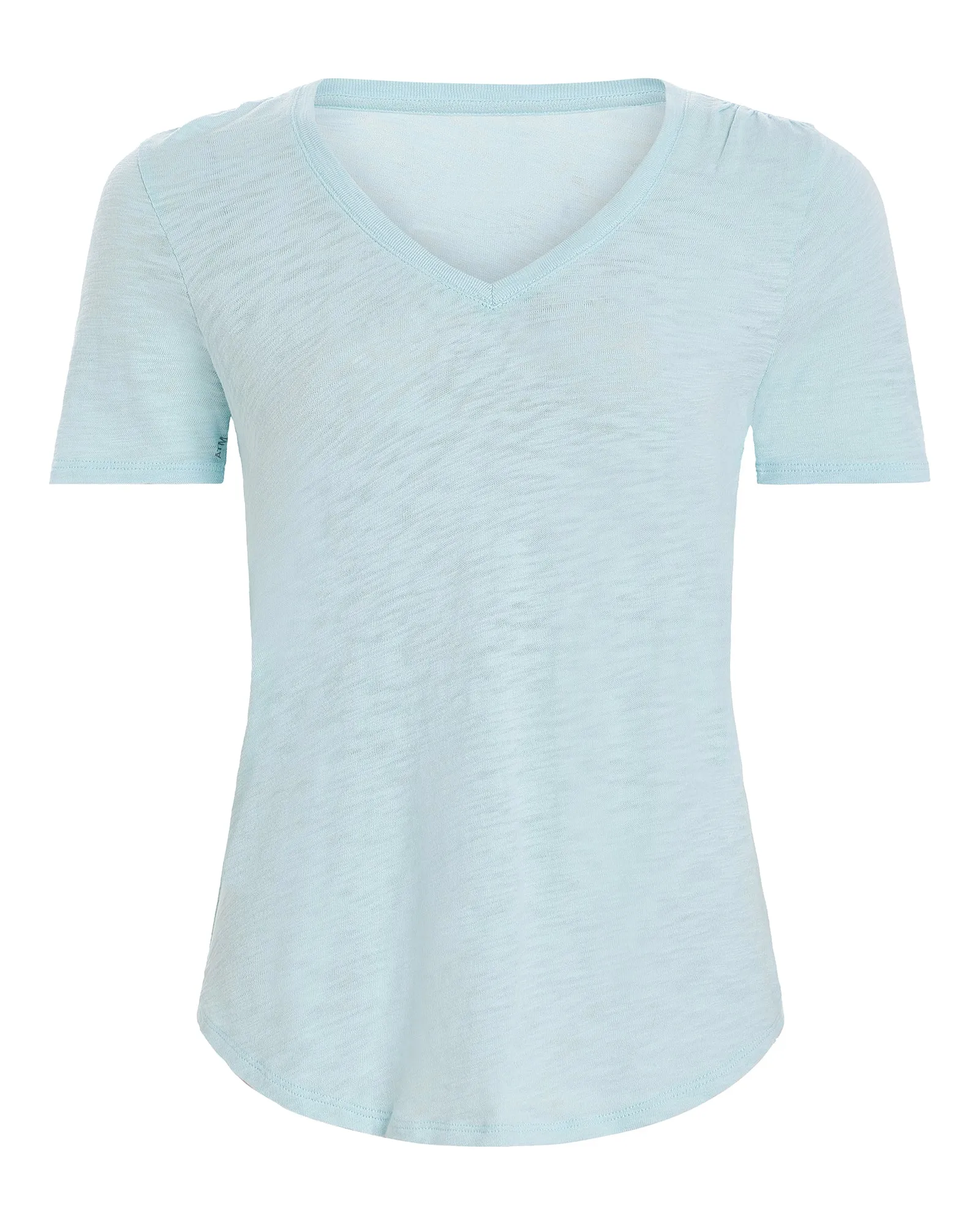 Slub Jersey Classic Short Sleeve V-Neck Tee - Ocean Blue unisex choice
