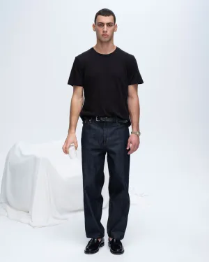 Slub Jersey Crew Neck Tee - Black daily charm