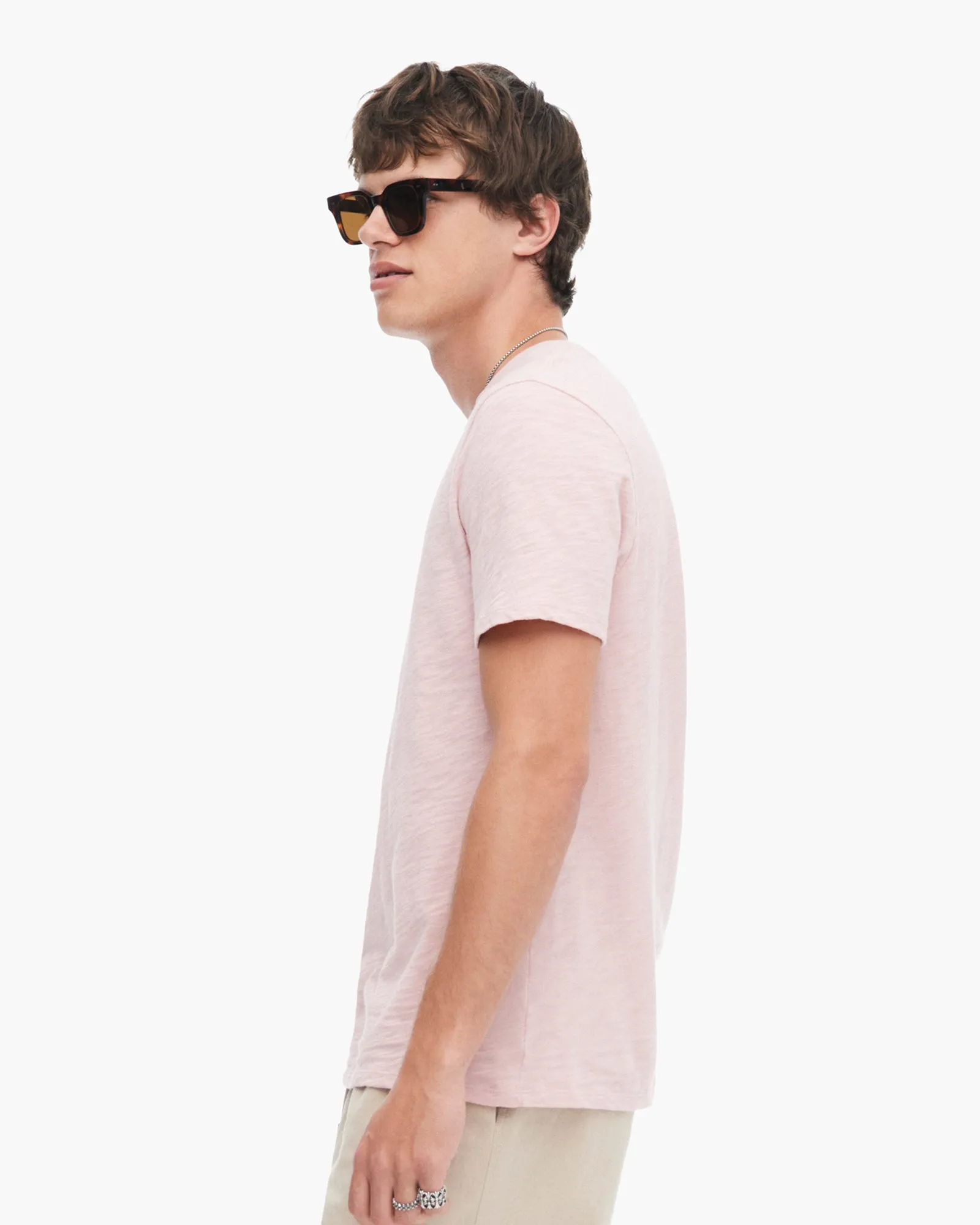 Slub Jersey Crew Neck Tee - English Rose real mood