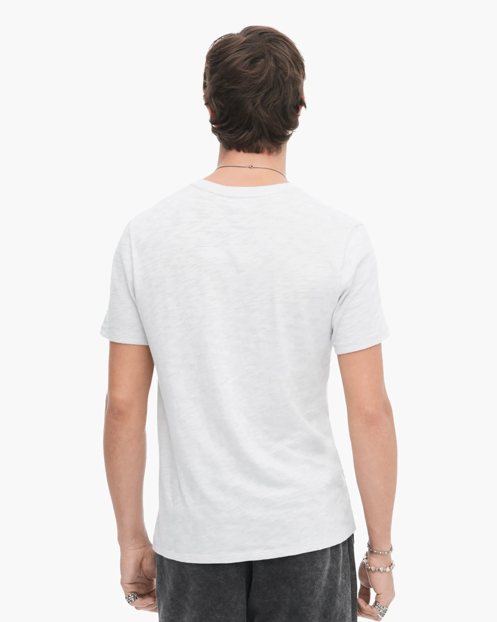 Slub Jersey Crew Neck Tee - Silver spirit gear