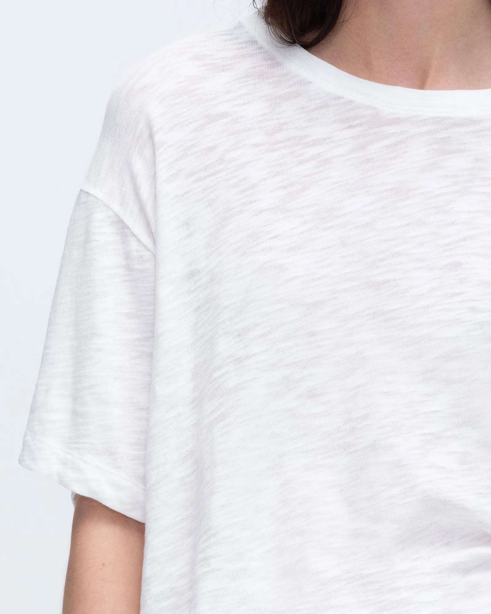 Slub Jersey Crew Neck Tee - White urban edge