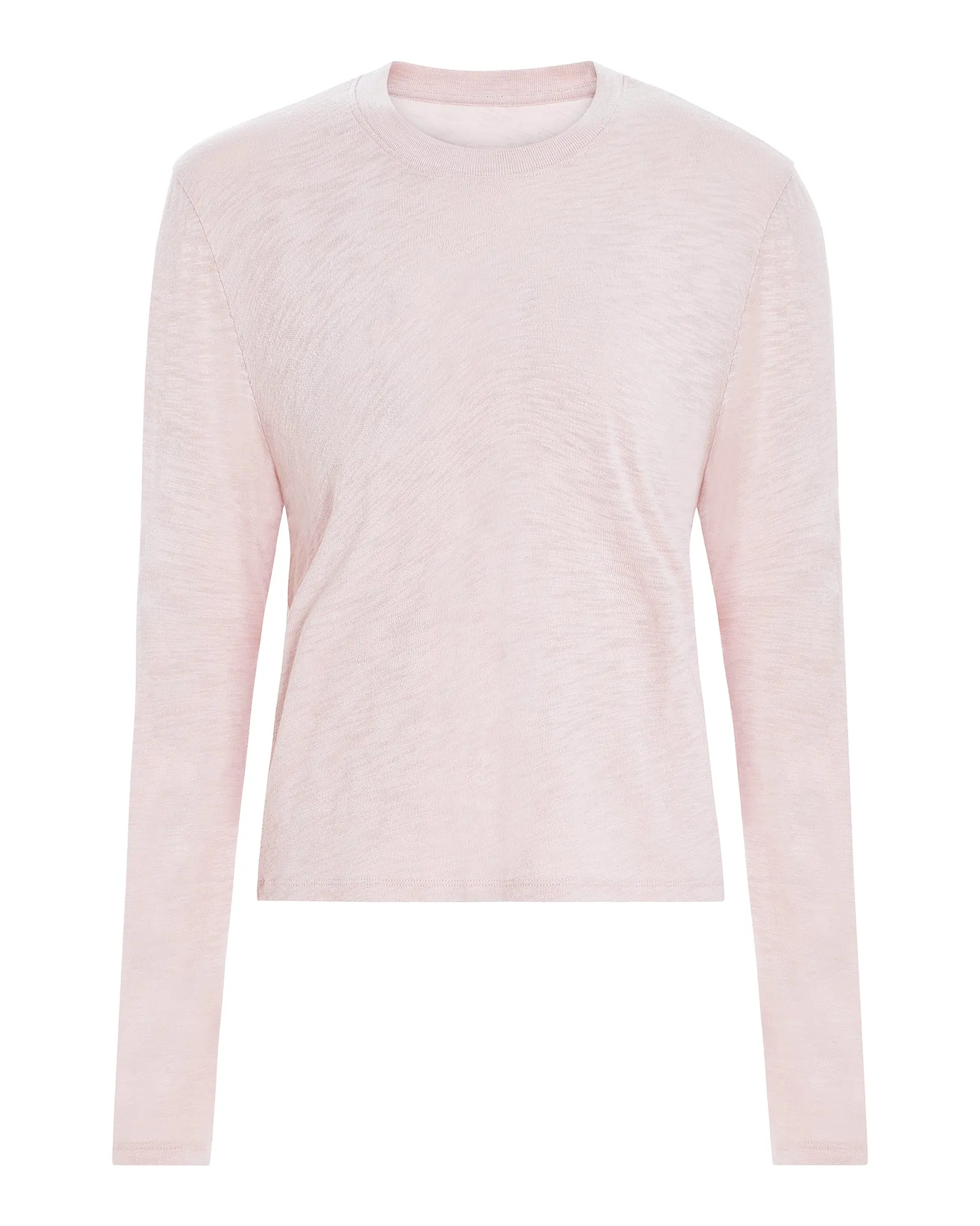 Slub Jersey Long Sleeve Crop Tee - English Rose weekend look