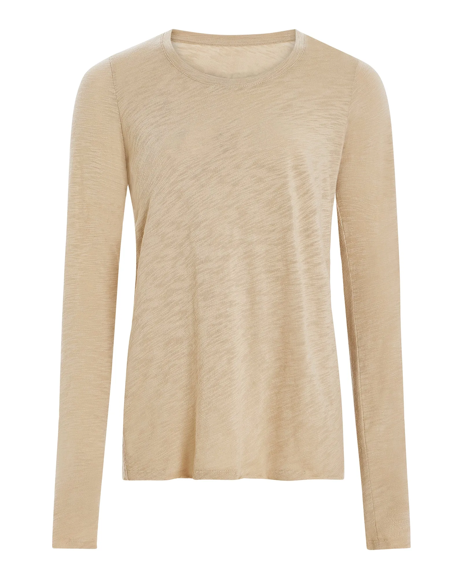 Slub Jersey Long Sleeve Destroyed Crew - Dune weekend casual
