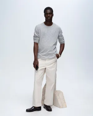 Slub Jersey Long Sleeve Destroyed Wash Tee - Heather Grey party pick