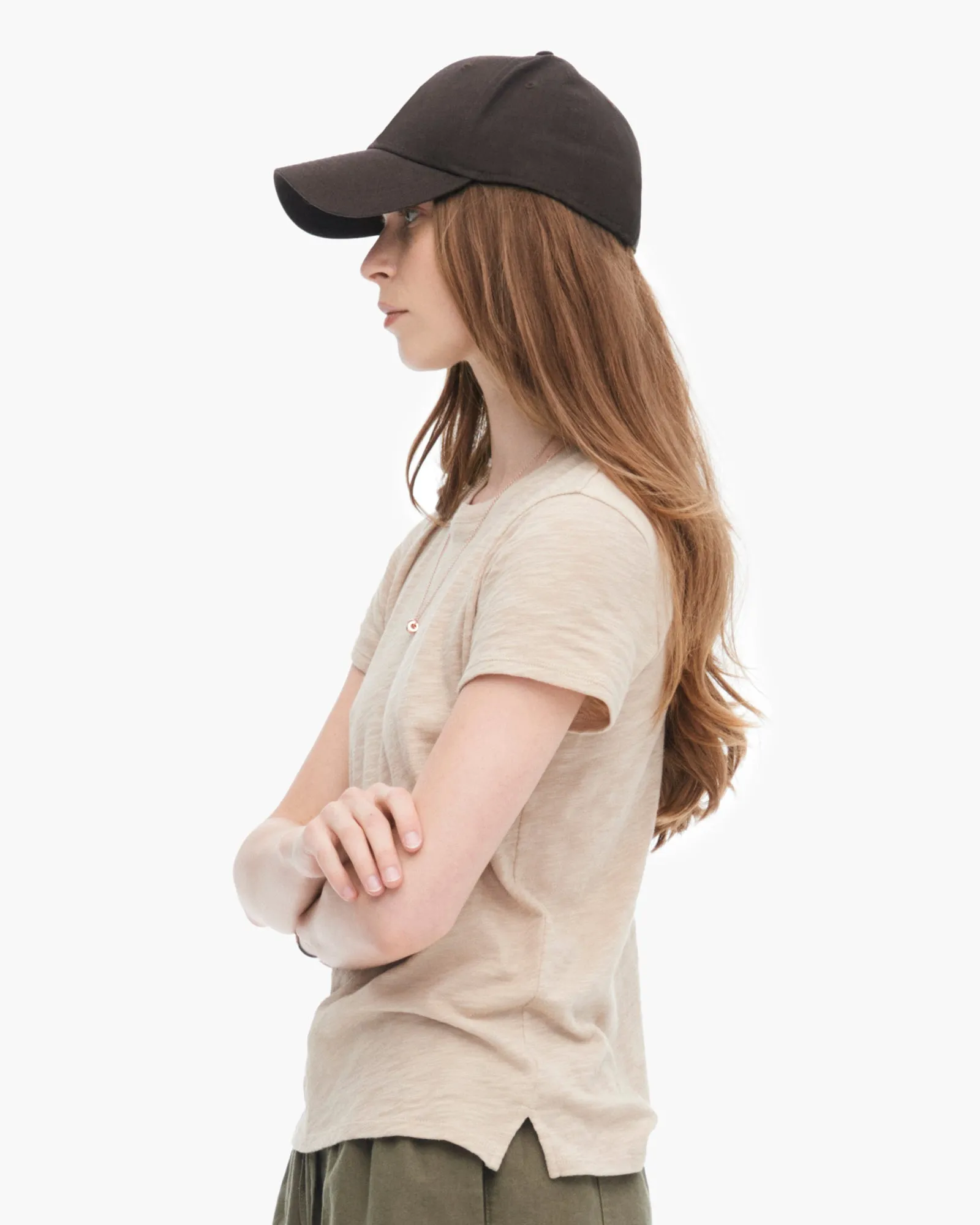 Slub Jersey Schoolboy Short Sleeve Crew Neck Tee - Dune mood boost