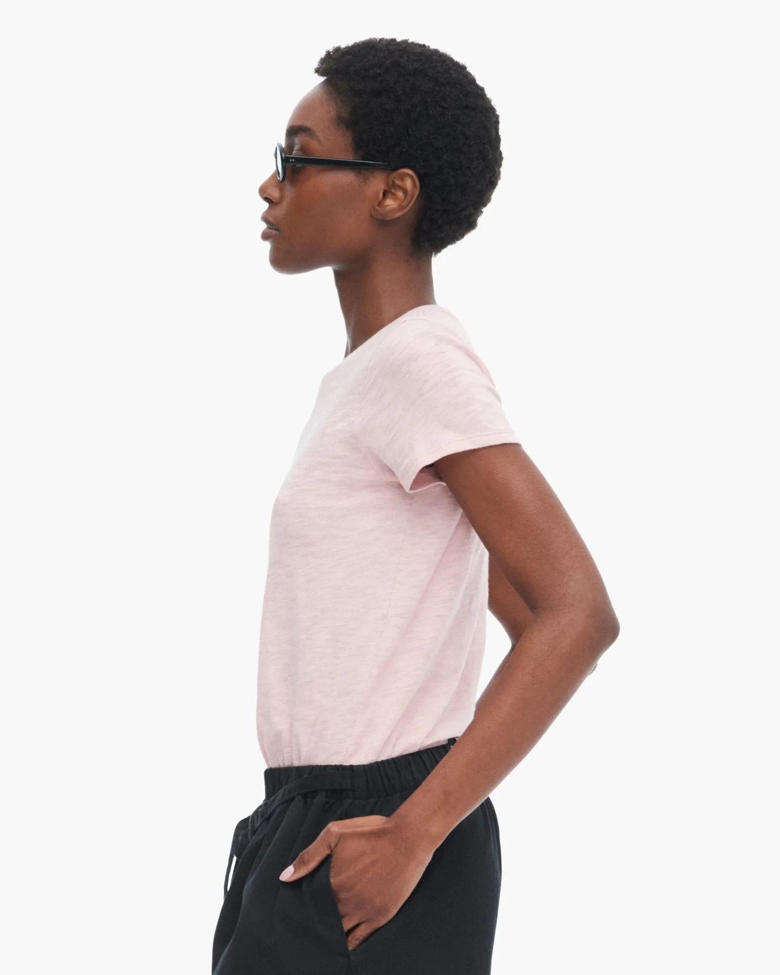Slub Jersey Schoolboy Short Sleeve Crew Neck Tee - English Rose group gear