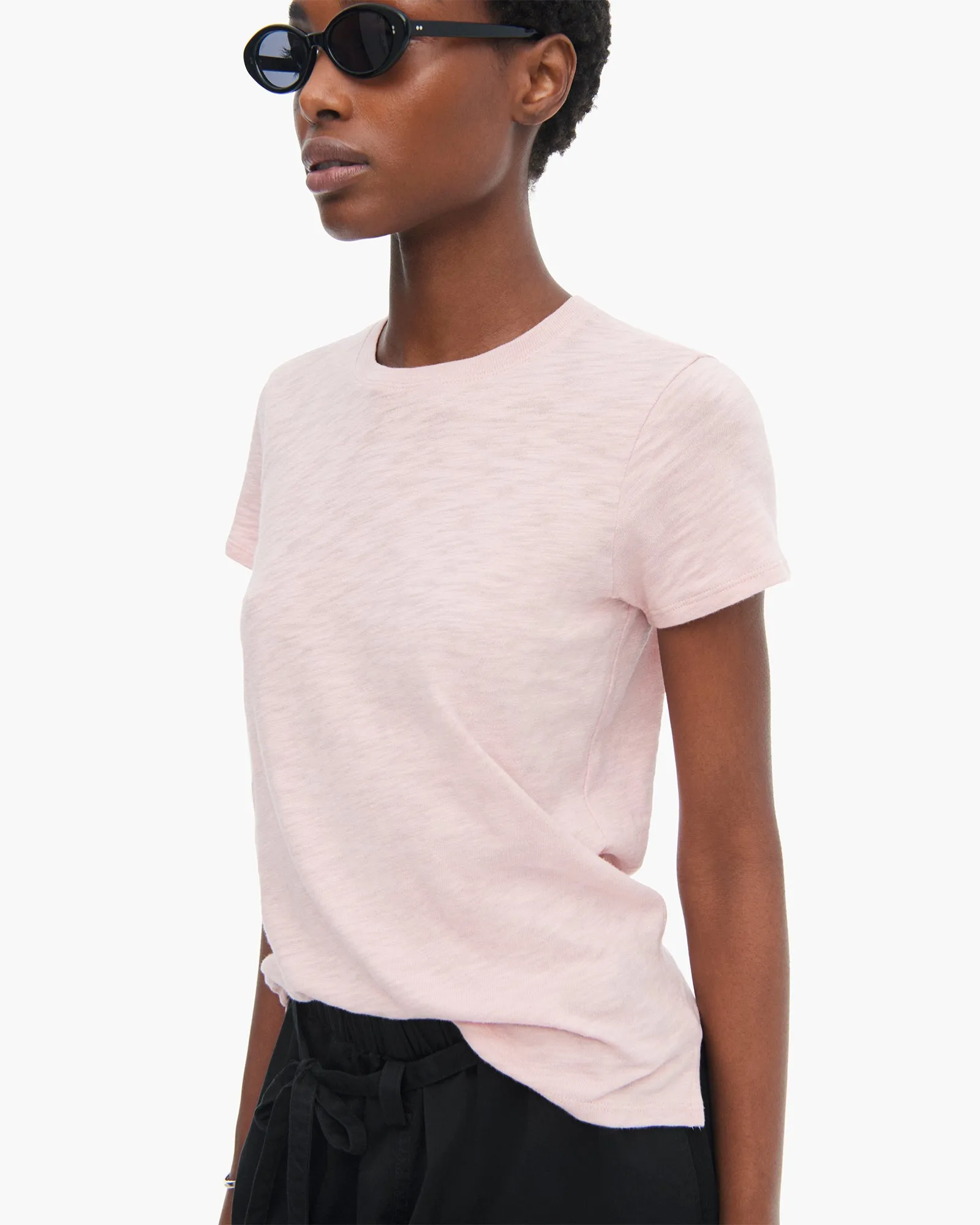 Slub Jersey Schoolboy Short Sleeve Crew Neck Tee - English Rose soft gear