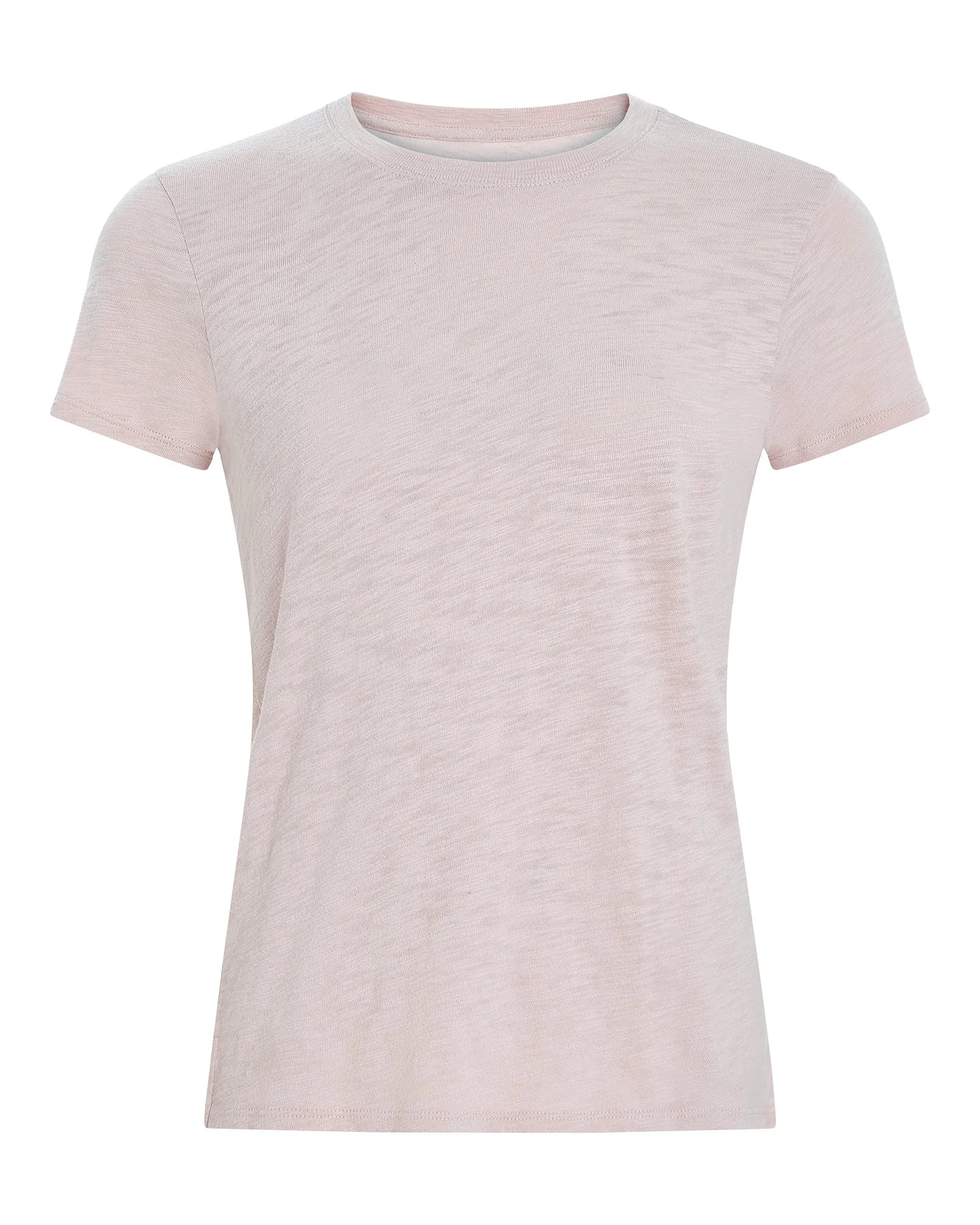 Slub Jersey Schoolboy Short Sleeve Crew Neck Tee - English Rose casual mix