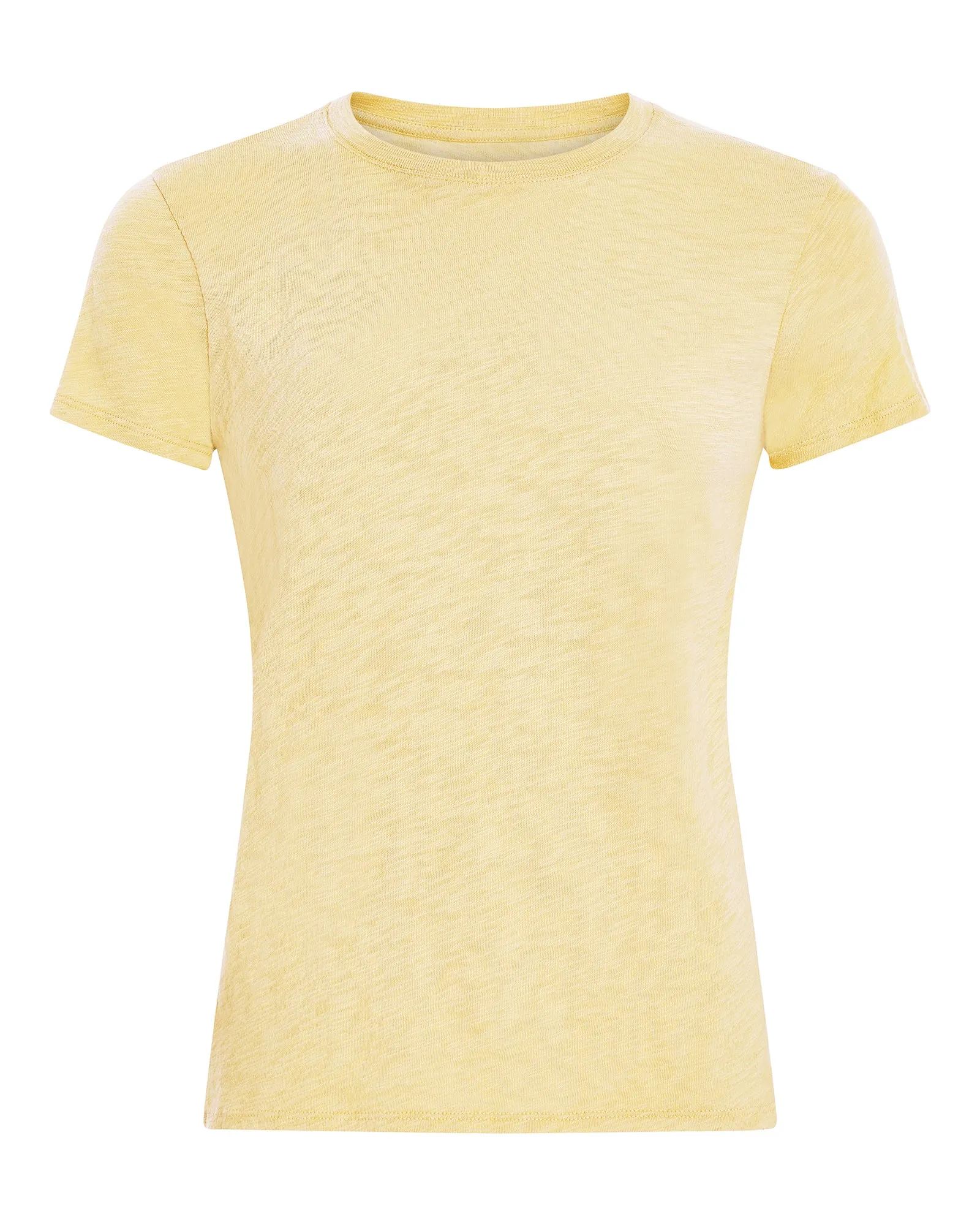 Slub Jersey Schoolboy Short Sleeve Crew Neck Tee - Sunflower match vibe