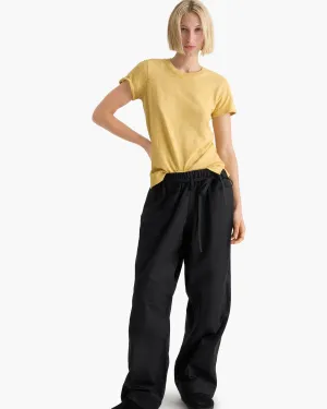 Slub Jersey Schoolboy Short Sleeve Crew Neck Tee - Sunflower relax mode