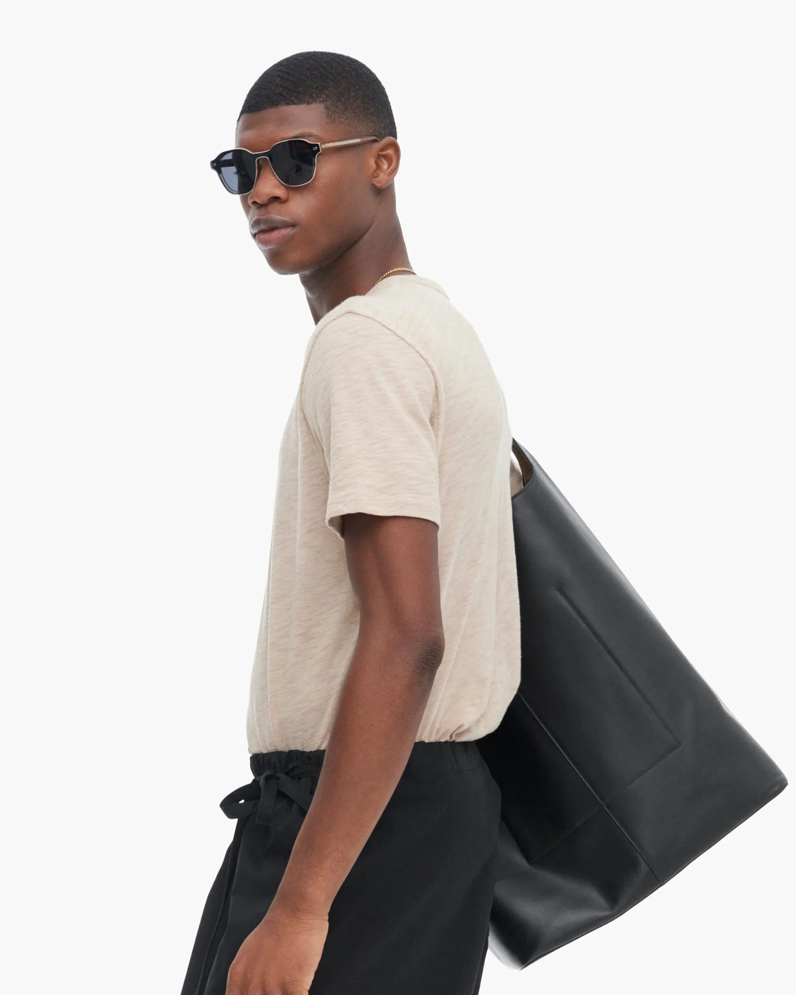 Slub Jersey Short Sleeve Crew Neck Tee - Dune life layer