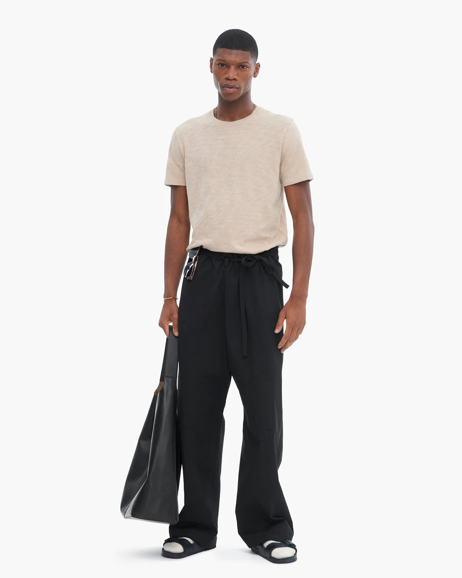 Slub Jersey Short Sleeve Crew Neck Tee - Dune stay relaxed