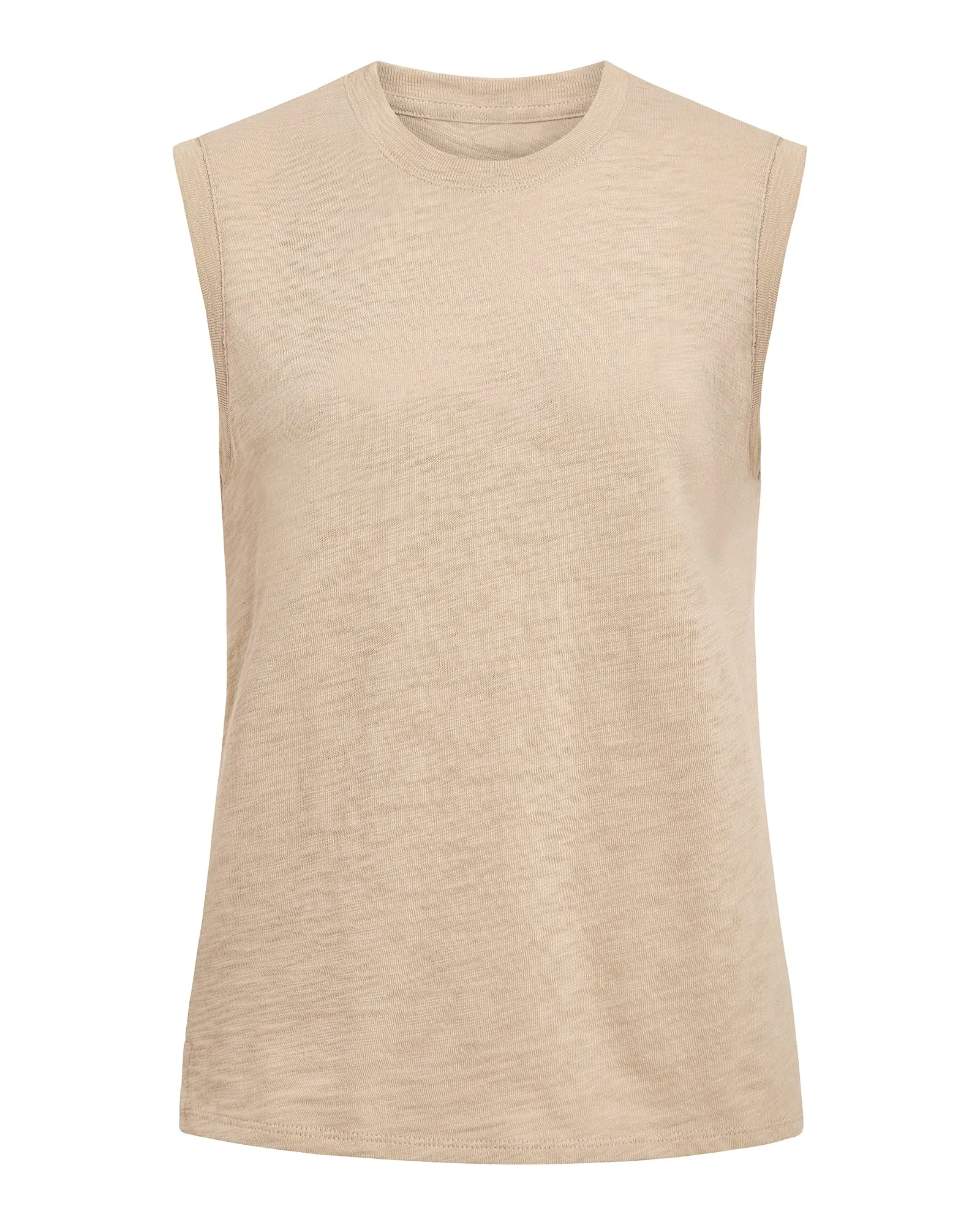 Slub Jersey Sleeveless Schoolboy - Dune airy layer