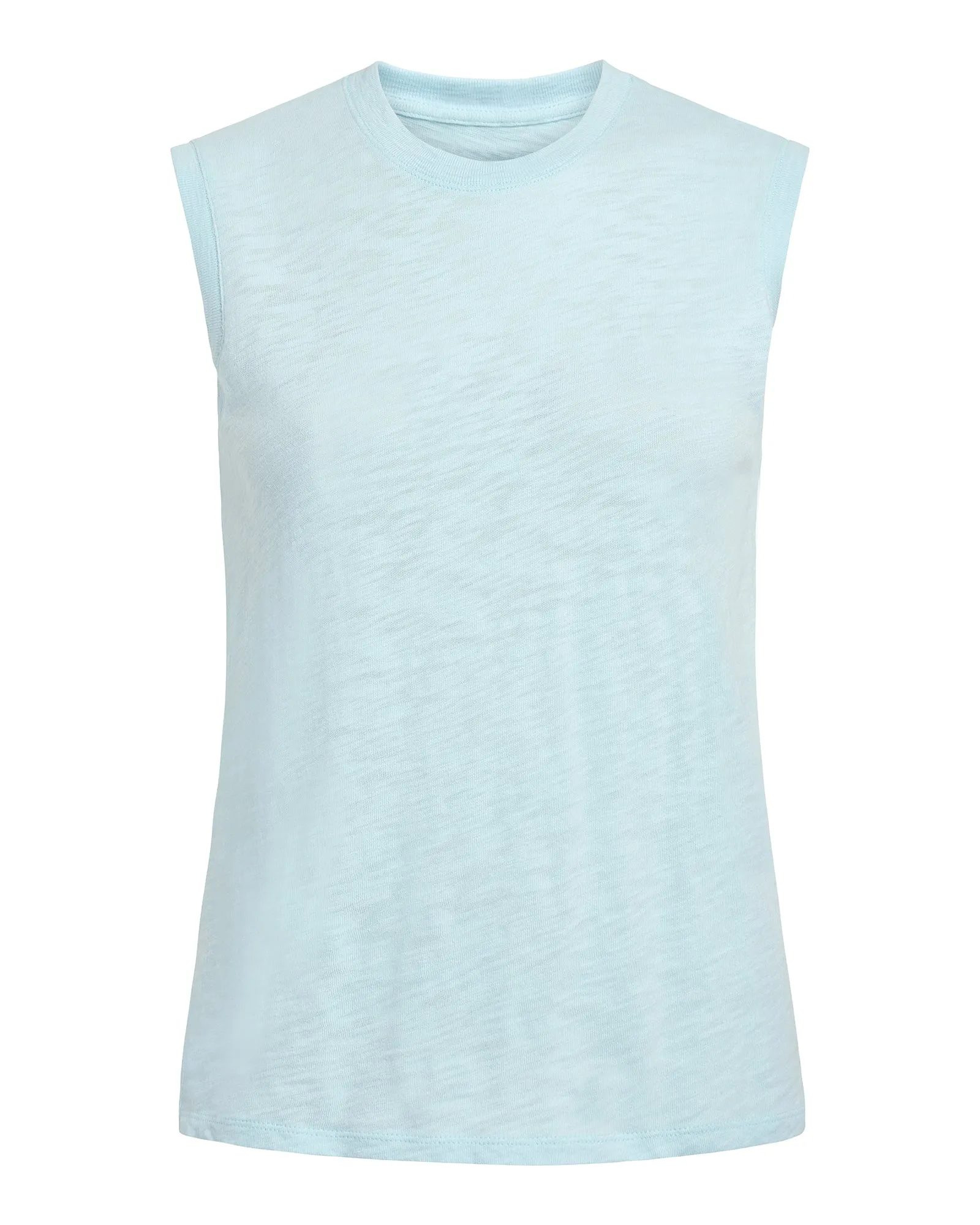 Slub Jersey Sleeveless Schoolboy - Ocean Blue style ease
