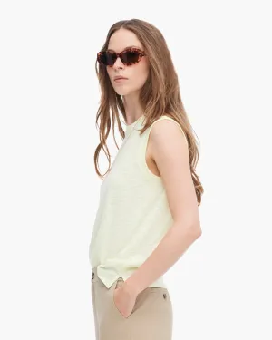 Slub Jersey Sleeveless Schoolboy - Tender Yellow airy mood
