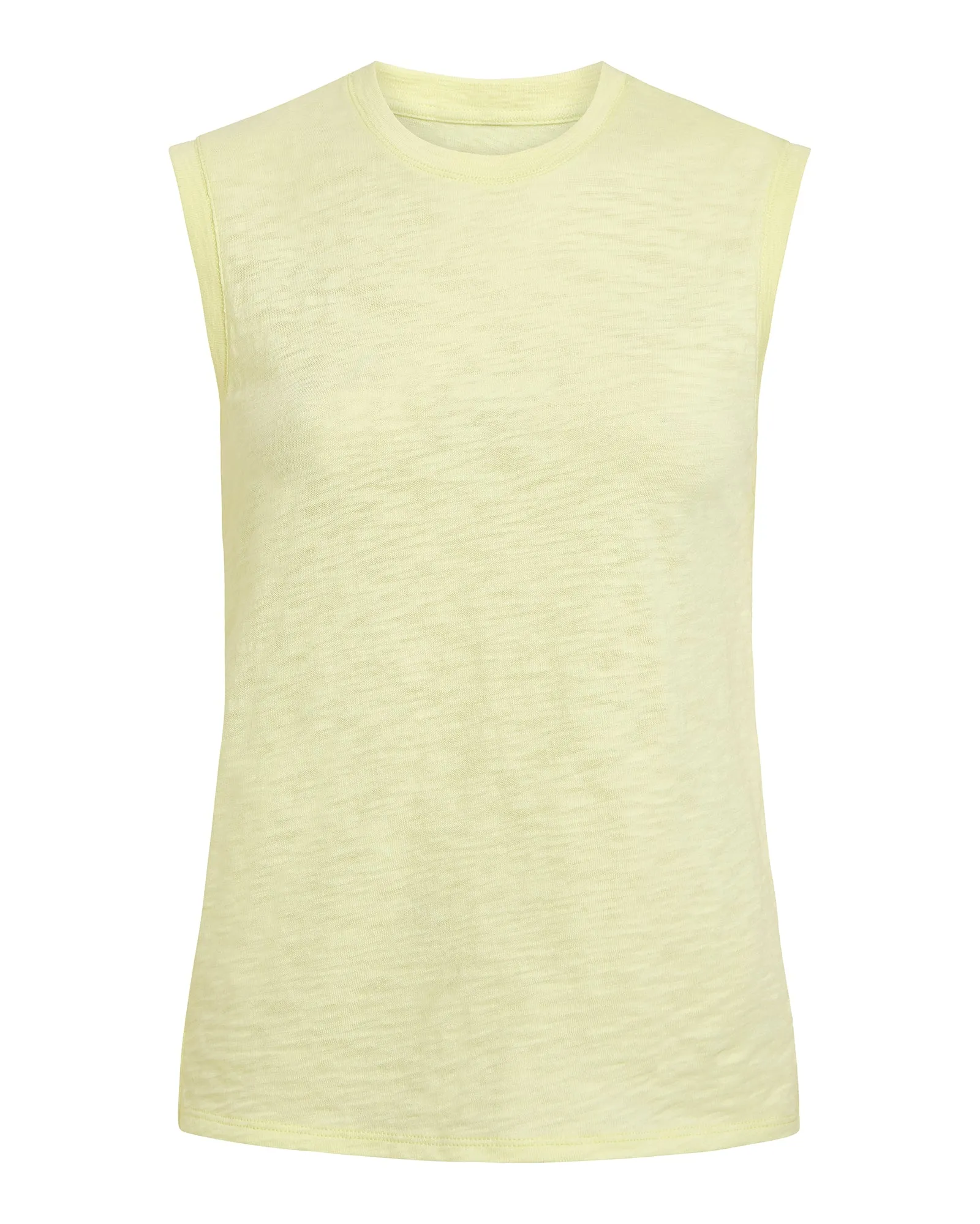 Slub Jersey Sleeveless Schoolboy - Tender Yellow weekend mood
