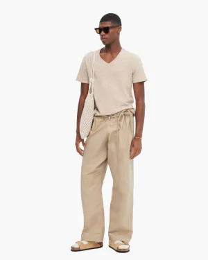 Slub Jersey V-Neck Tee - Dune soft stretch