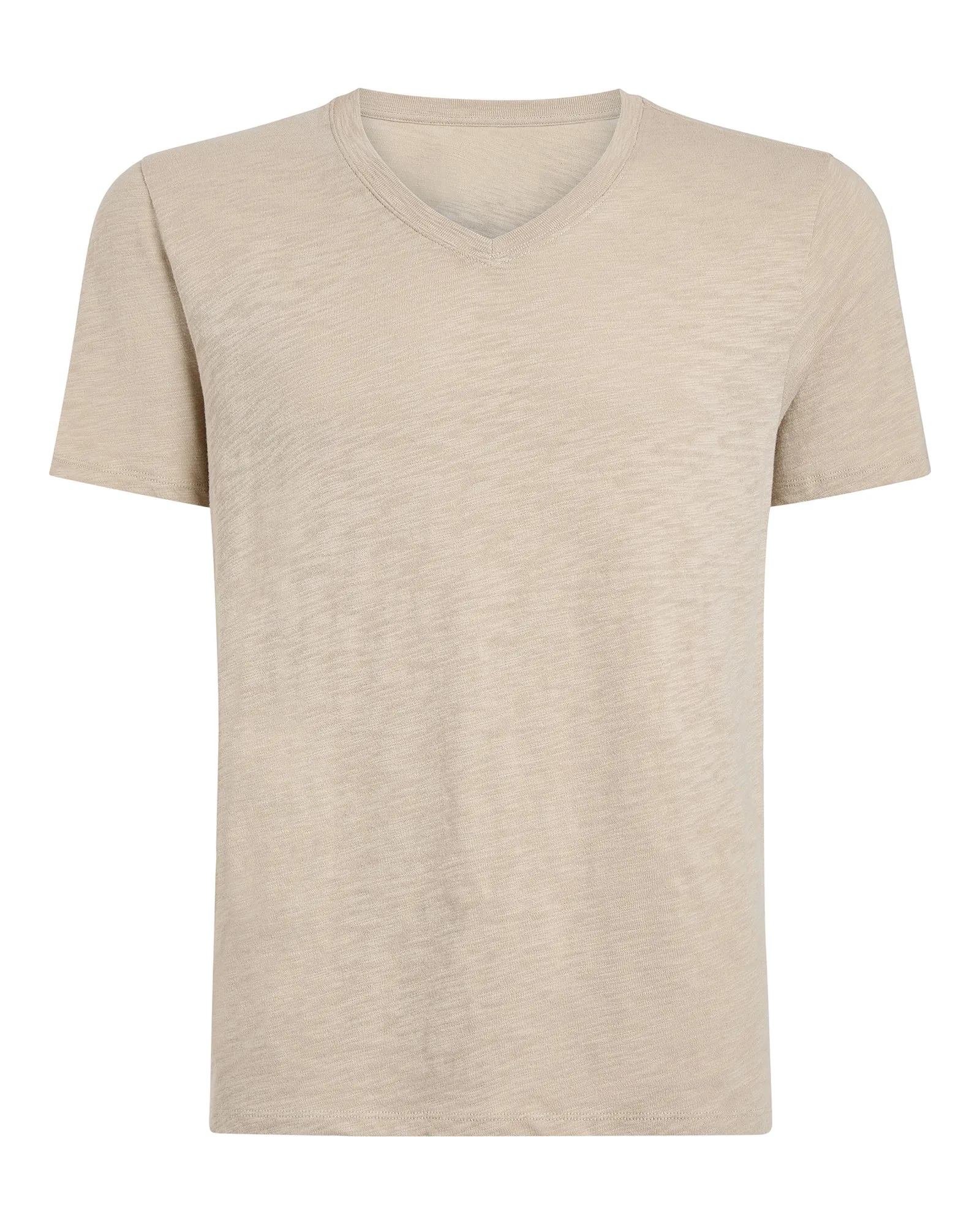 Slub Jersey V-Neck Tee - Dune hot season