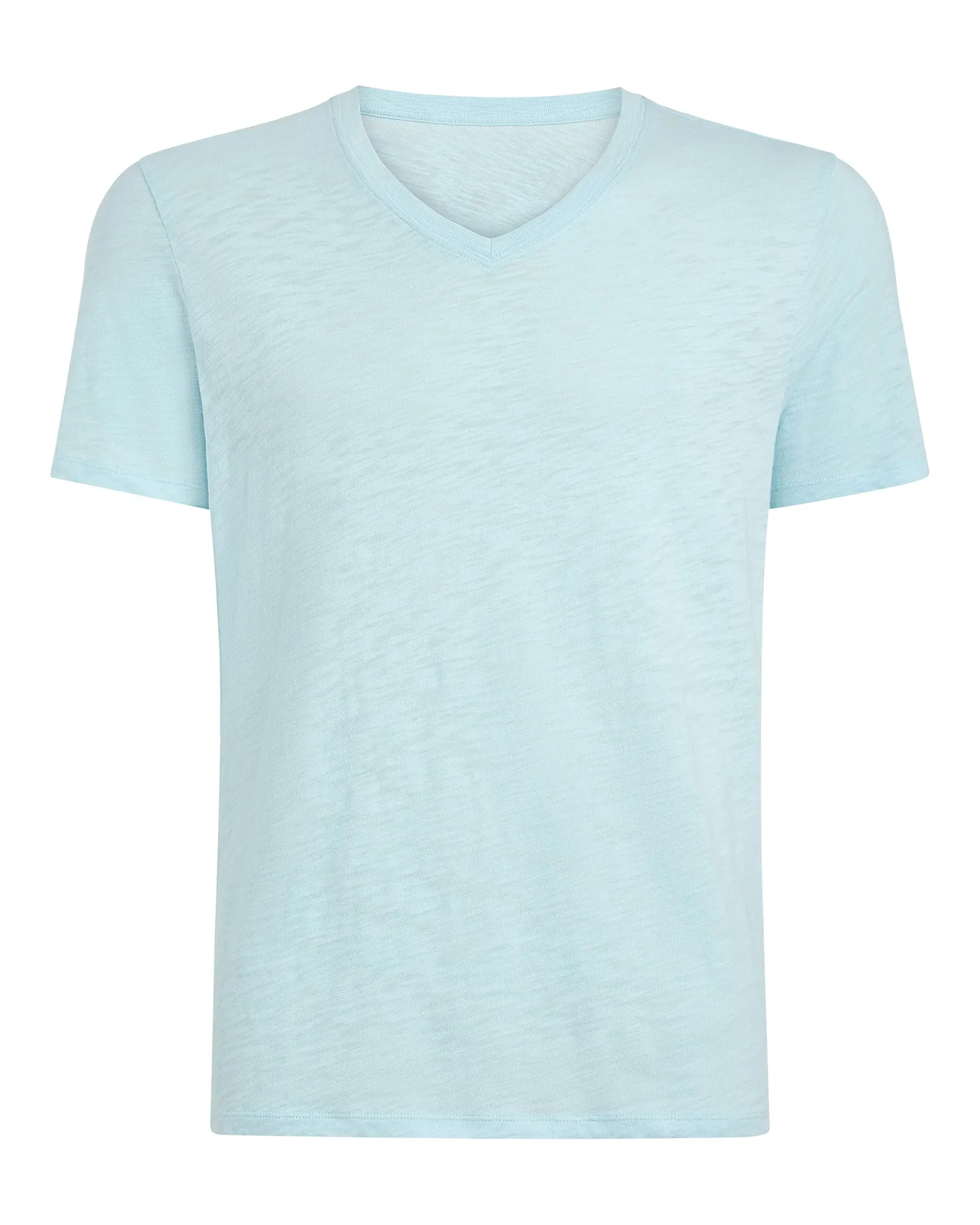 Slub Jersey V-Neck Tee - Ocean Blue feel free