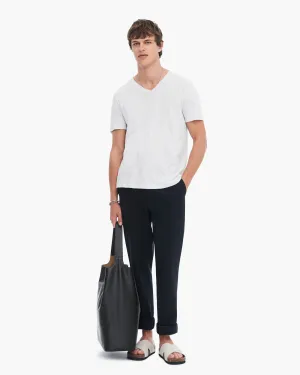 Slub Jersey V-Neck Tee - Silver easy match