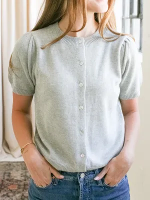 Sophia Knit Cardigan - Heather Grey Layer Match