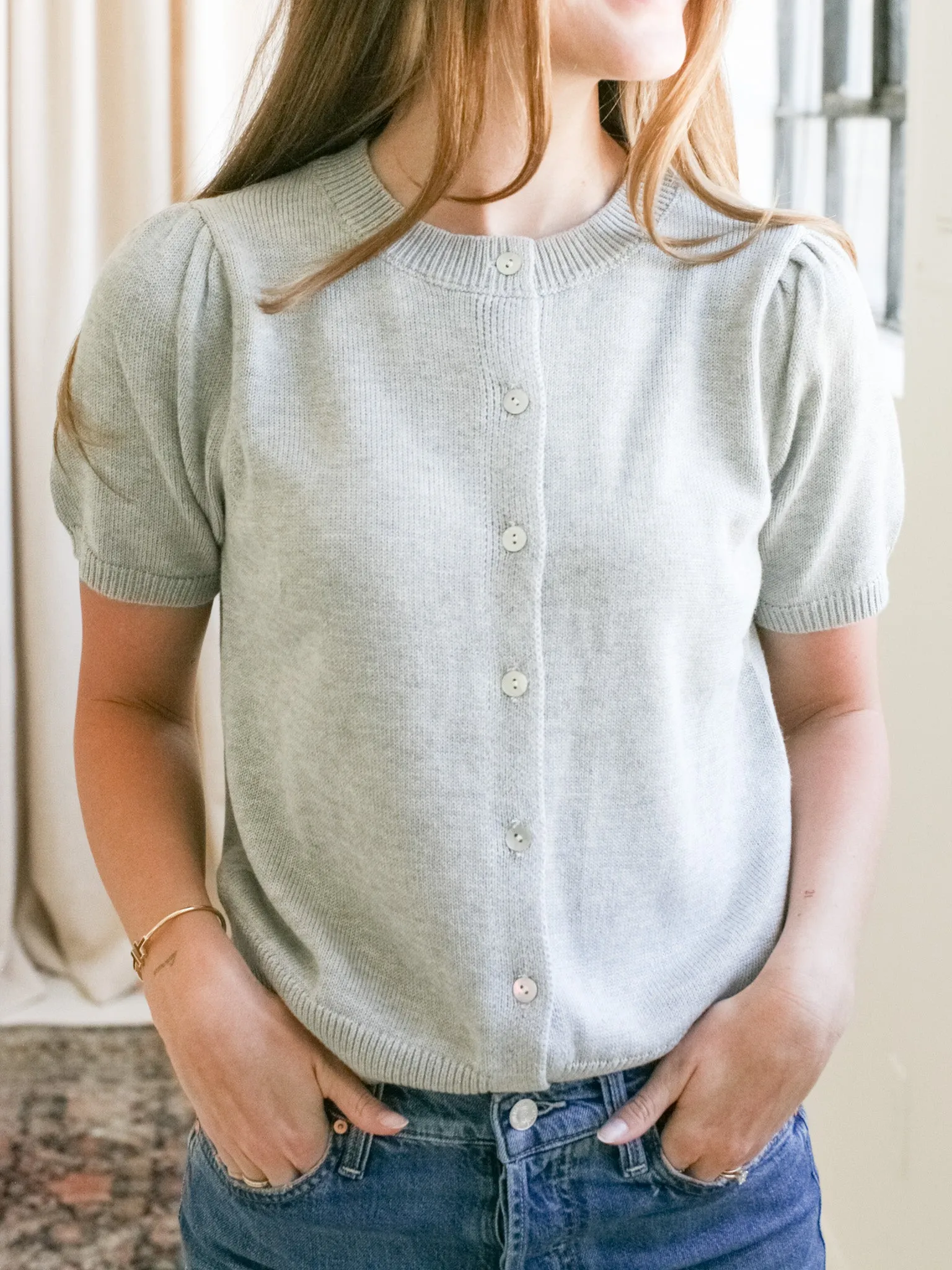 Sophia Knit Cardigan - Heather Grey Layer Match