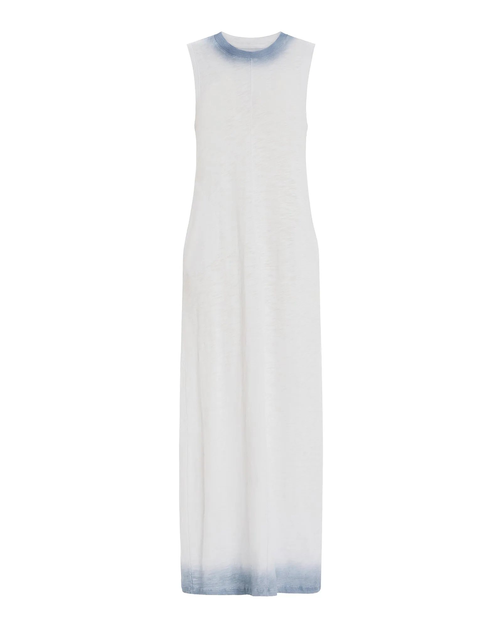 Spray Treatment Slub Jersey Dress - Silver-Wash Navy modern muse