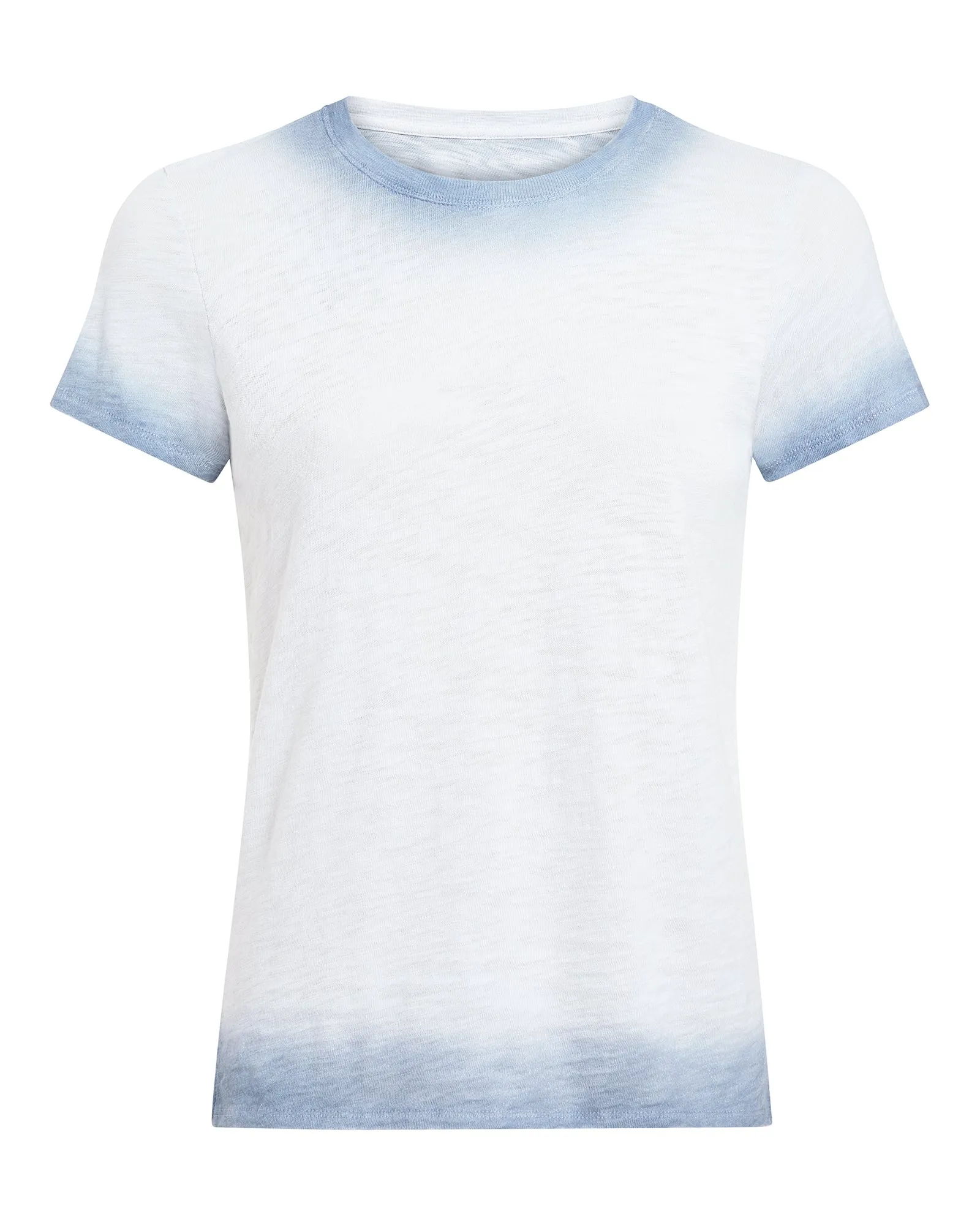 Spray Treatment Slub Jersey Schoolboy Tee - Silver-Wash Navy loose vibe