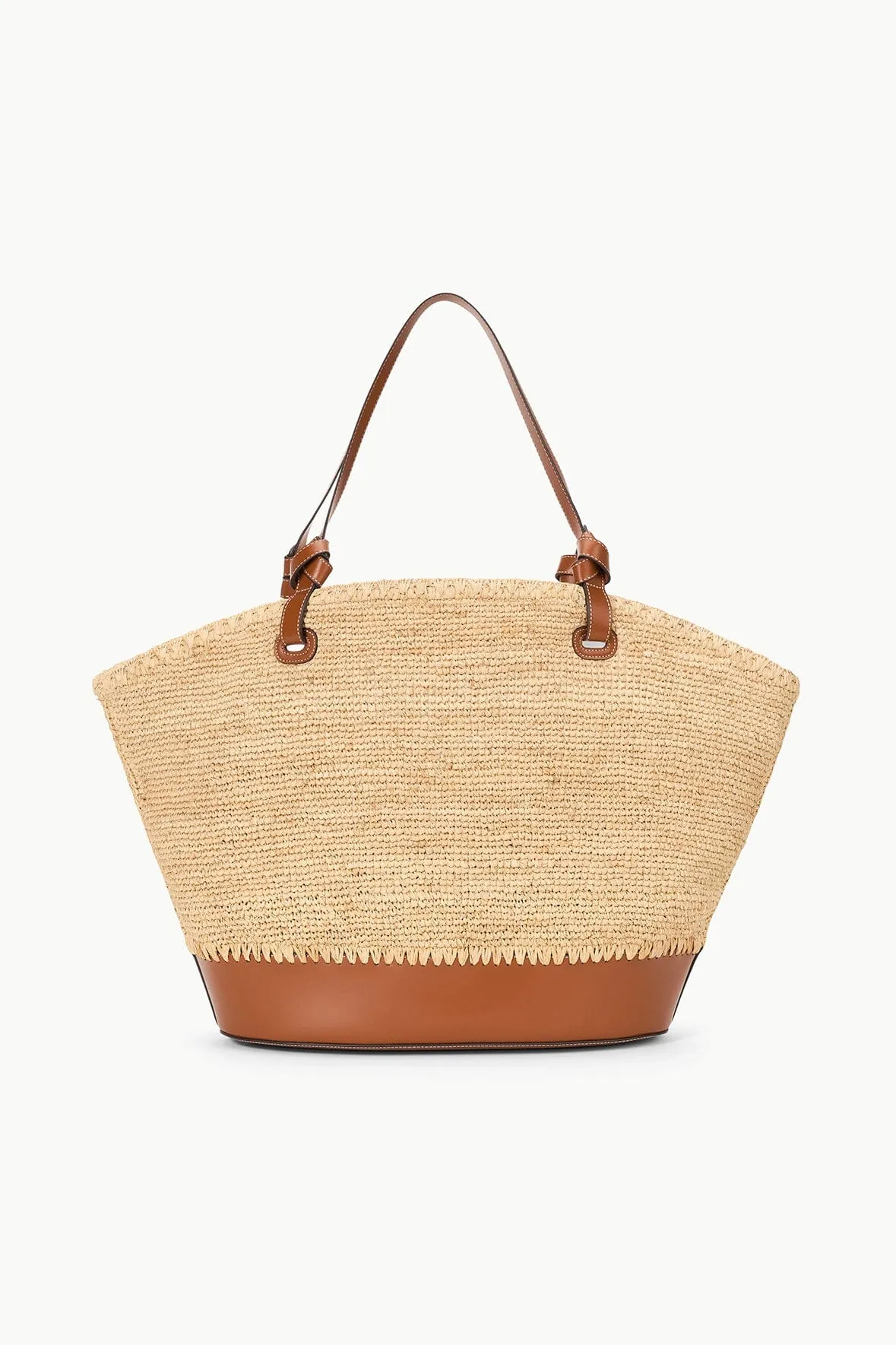 SQUILLO RAFFIA TOTE | NATURAL TAN step bold