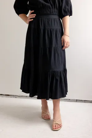 St. Tropez Skirt- Black charm focus