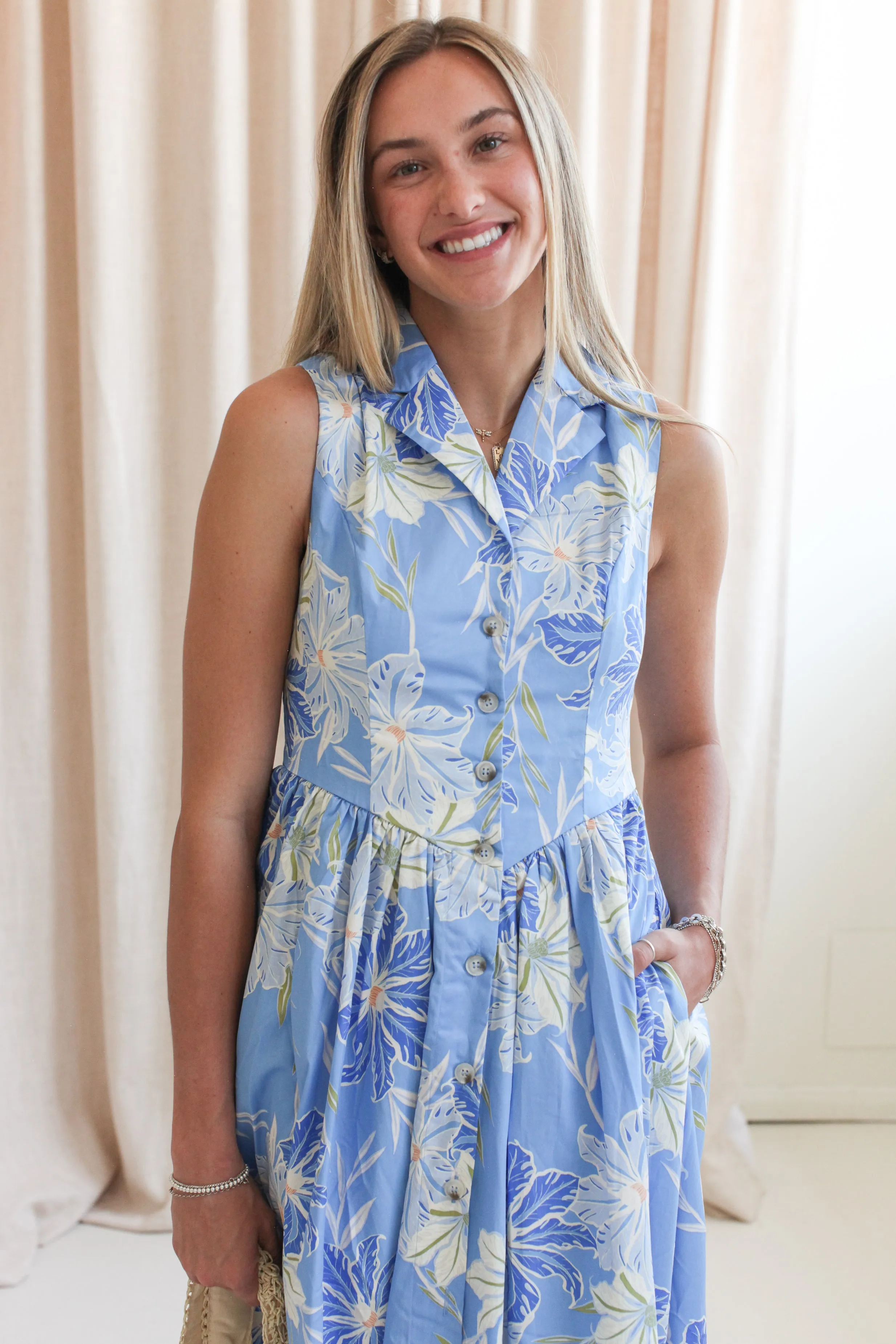 Stevie Collared Midi Dress easy charm