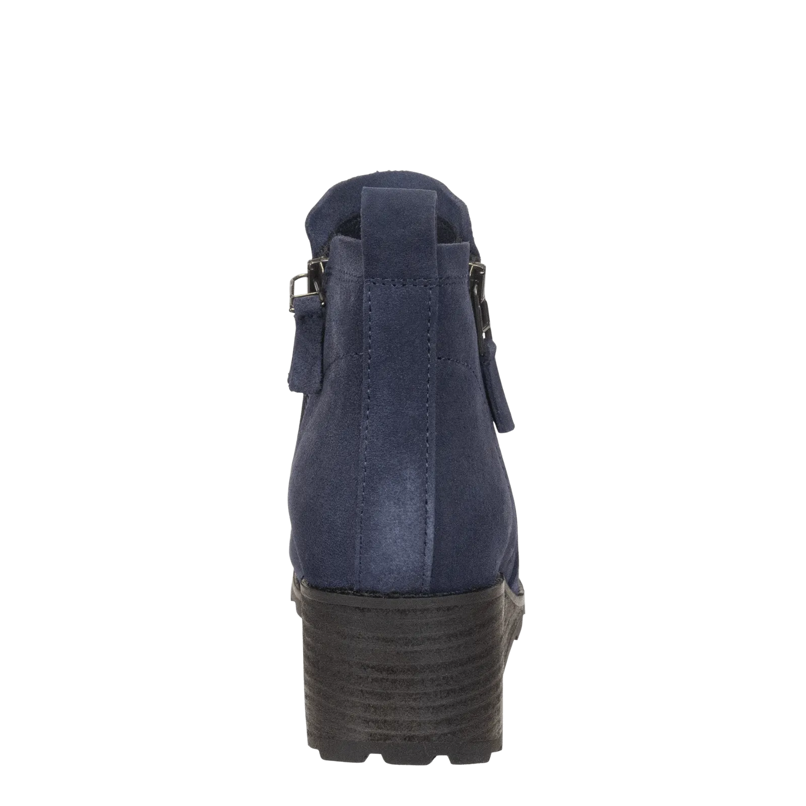STORY in NAVY Wedge Ankle Boots Minimalist style