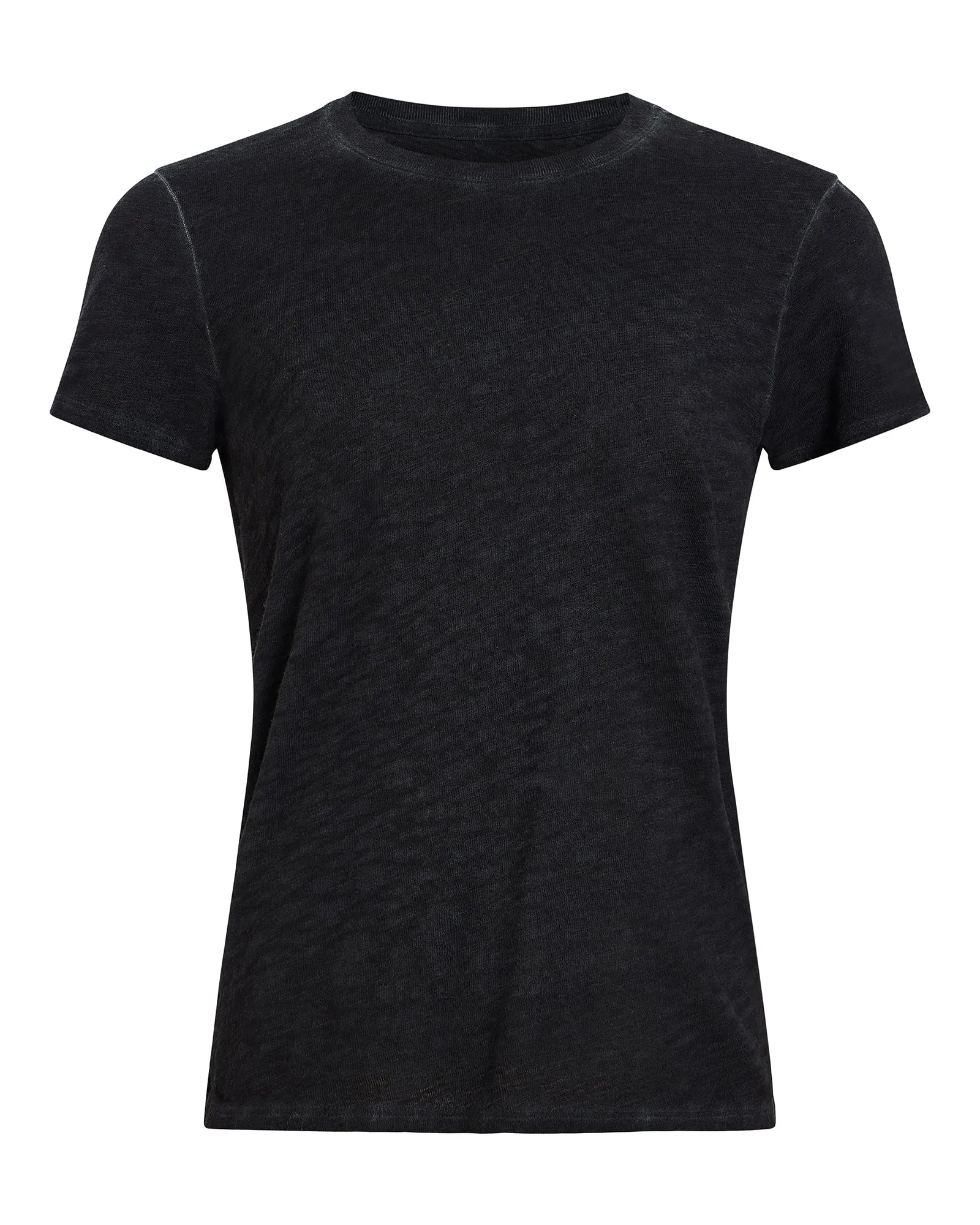 Sublime Wash Slub Jersey Schoolboy Tee - Black smooth stretch