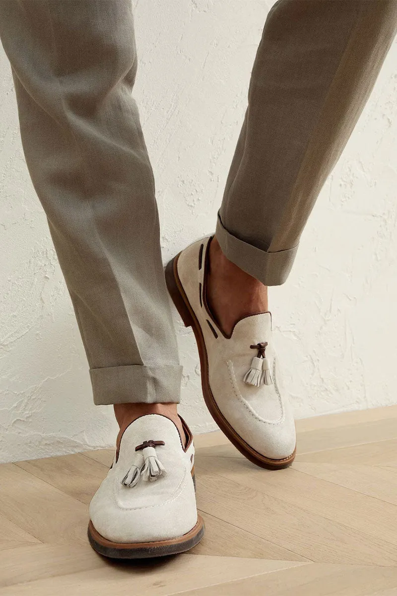 Suede Tassel Loafers waterproof fabric