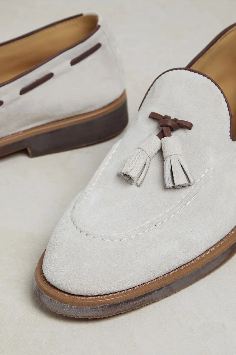Suede Tassel Loafers plush lining