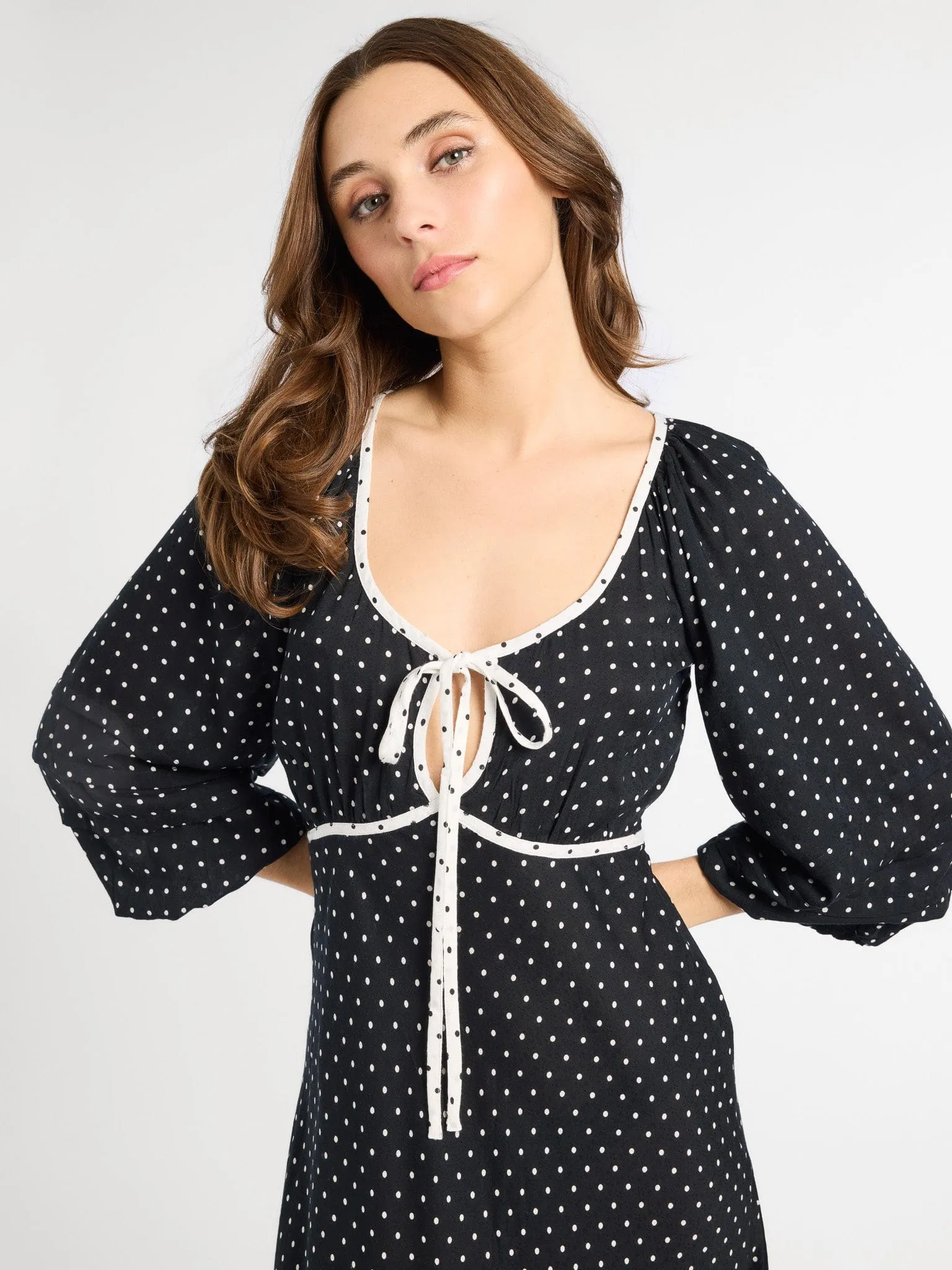 Suki Dress in Black & White Dot timeless piece
