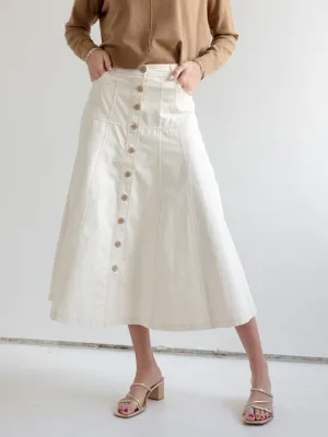 Taupe Midi Skirt urban trend