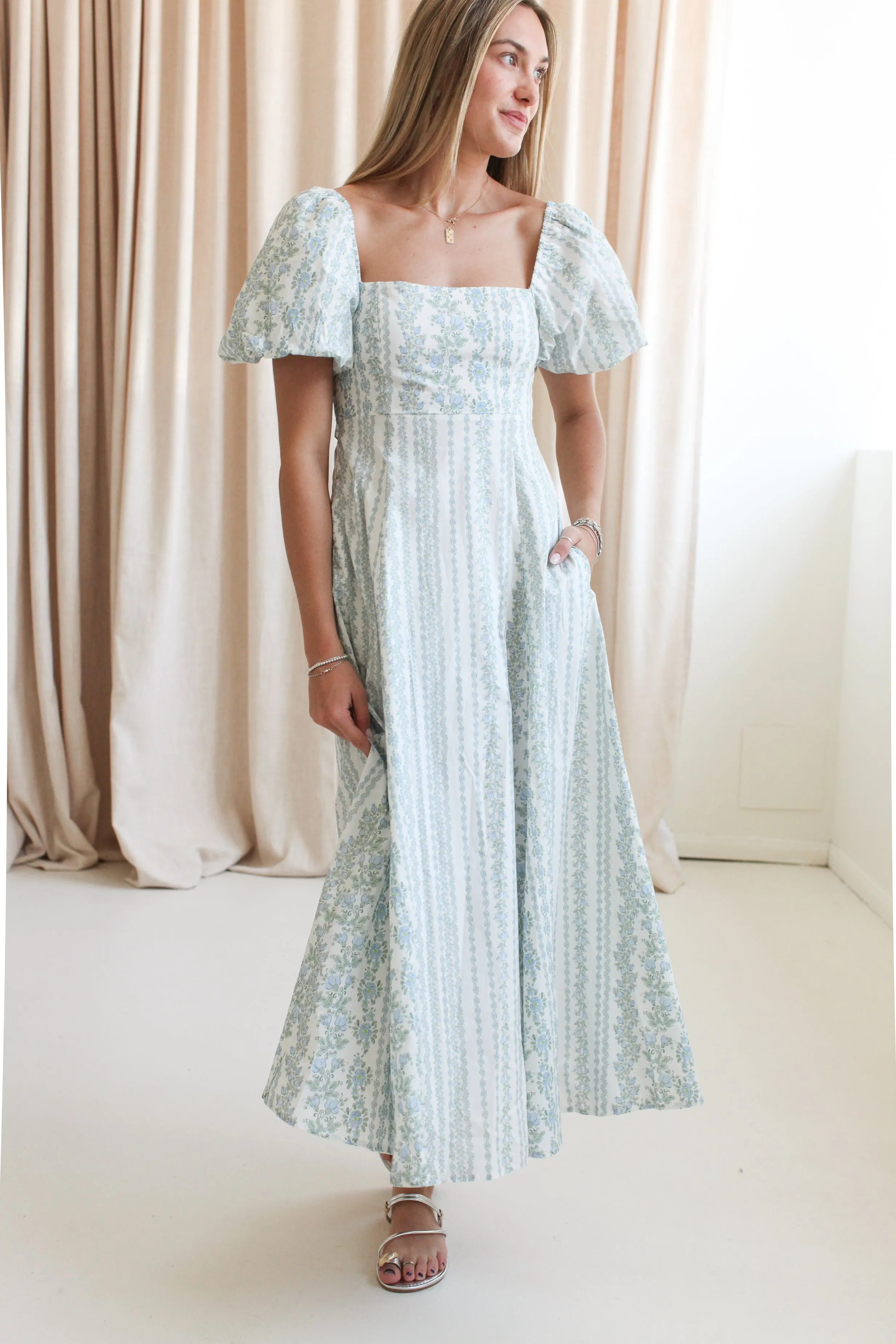 Taylor Puff Sleeve Maxi Dress effortless look