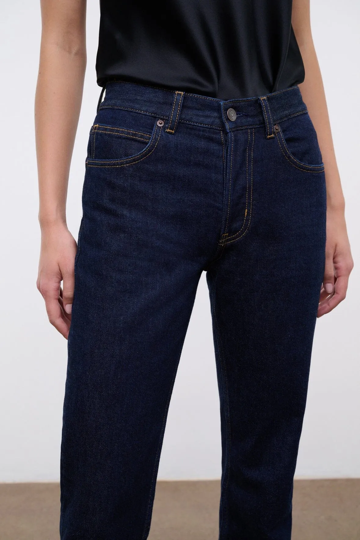 TEDDY STRAIGHT JEAN | INDIGO classical fashion