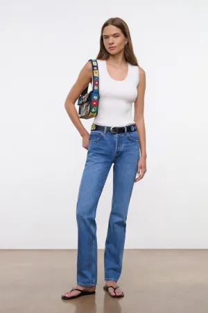 TEDDY STRAIGHT JEAN | VINTAGE WASH elastic comfort