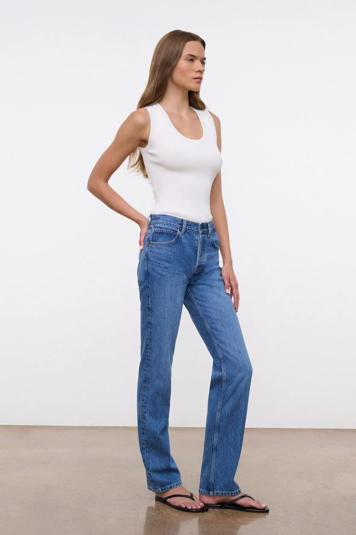 TEDDY STRAIGHT JEAN | VINTAGE WASH flexible wear