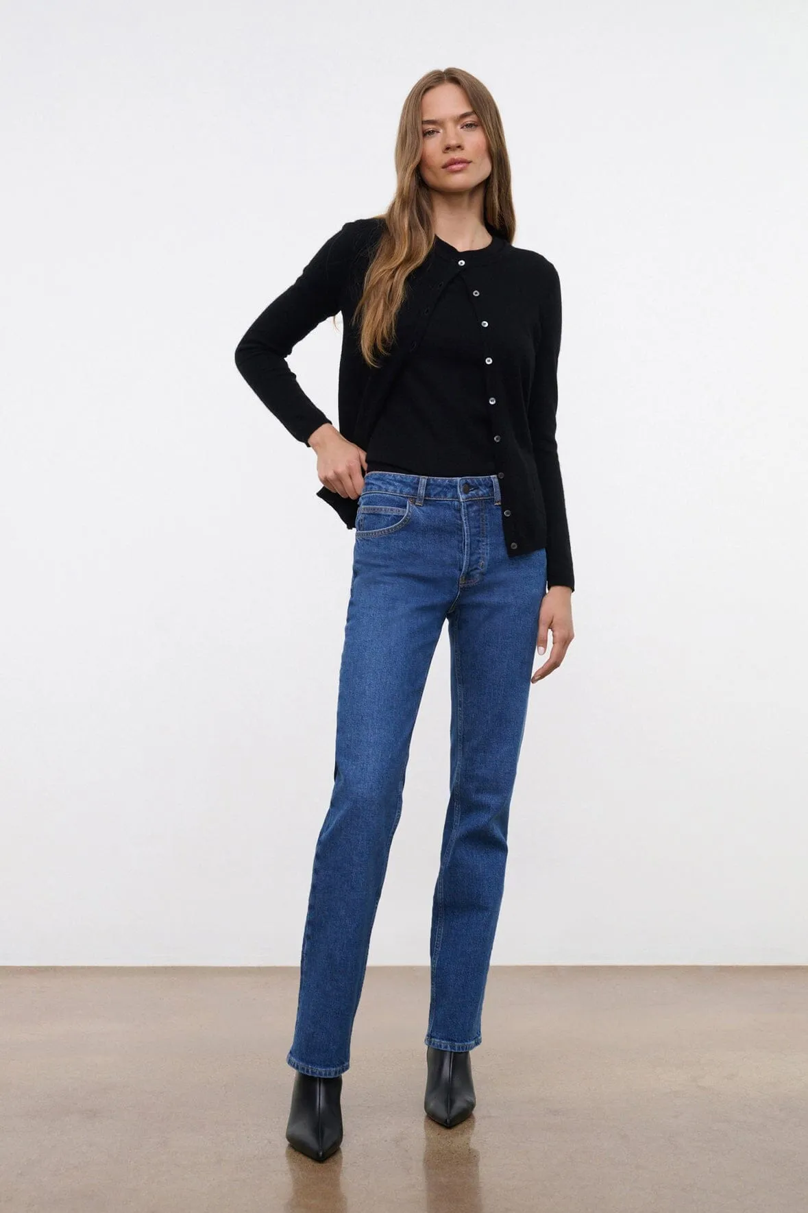 TEDDY STRETCH STRAIGHT JEAN | STONE BLUE easy wear