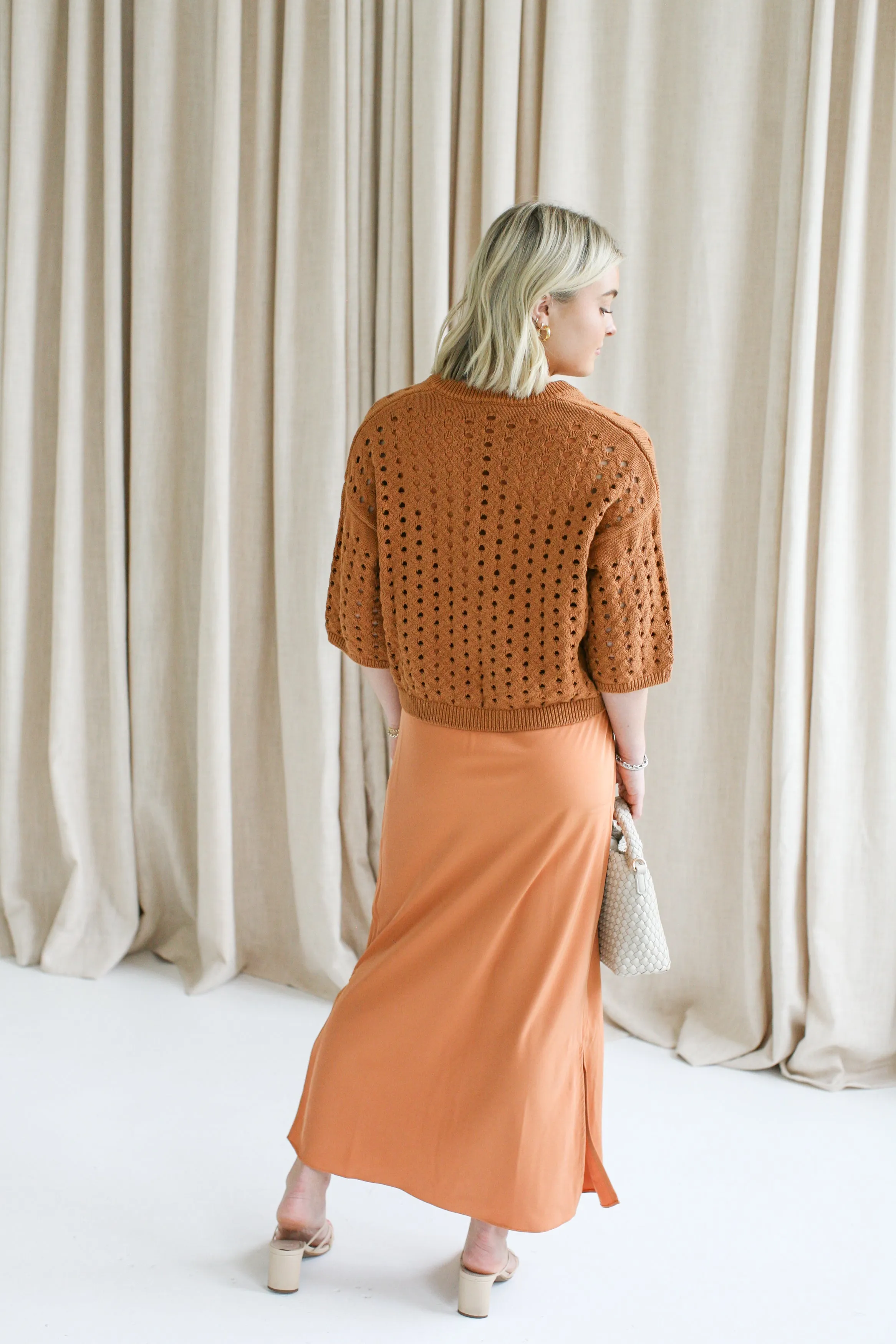 Terracotta Cami Dress Set glowy tone
