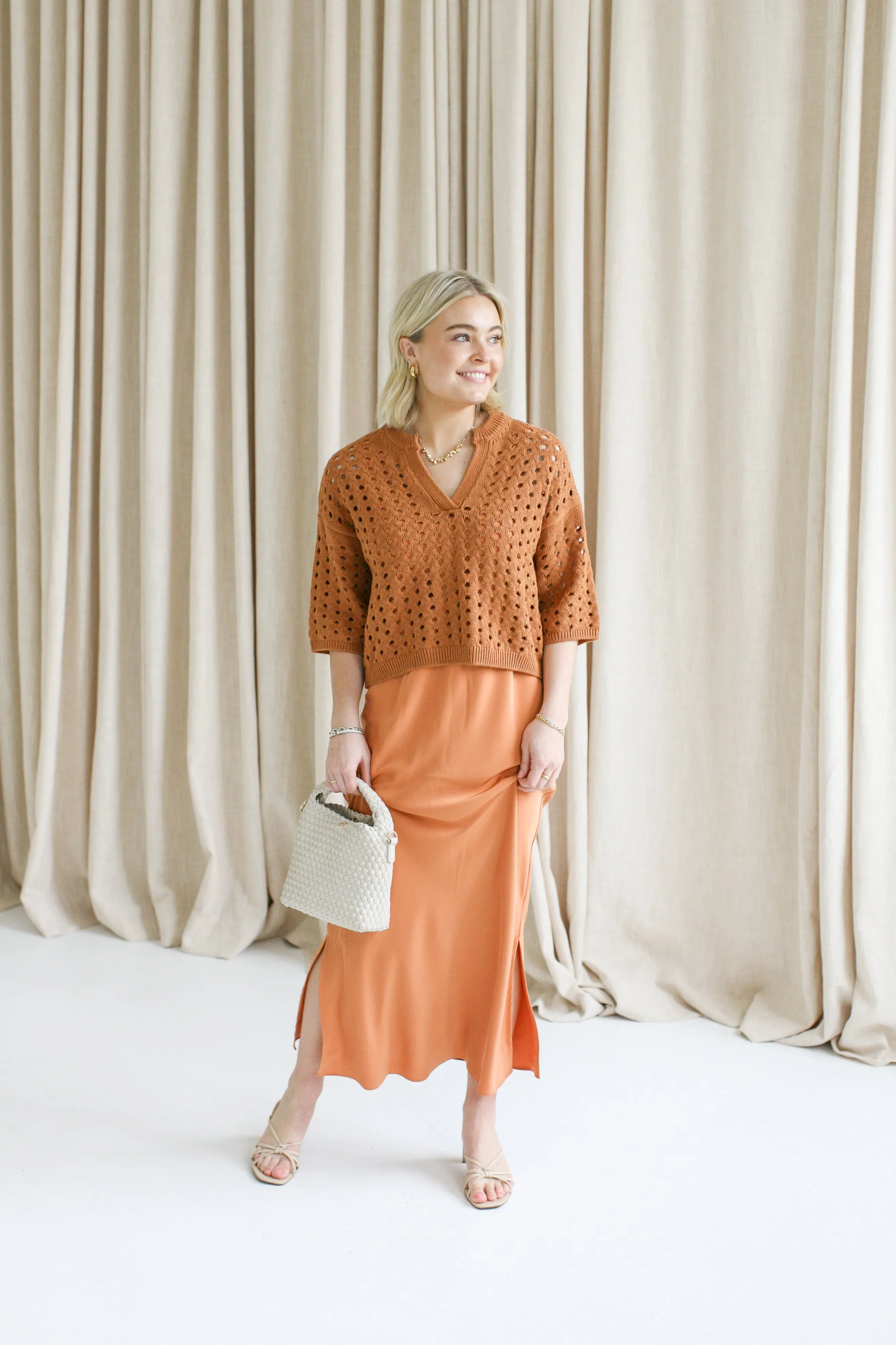 Terracotta Cami Dress Set cool neutral