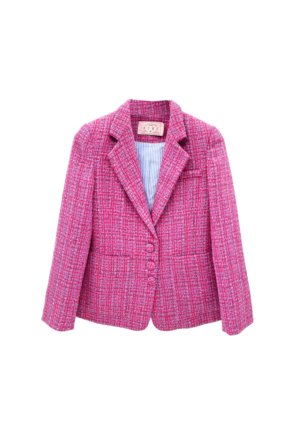 The Classic Blazer - Pink Tweed walk easy