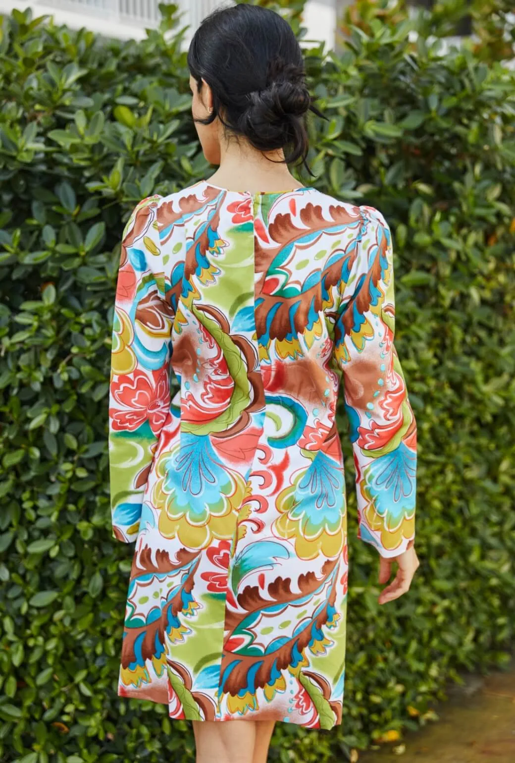 The CZ Shift Dress - Graffiti Floral elegant vibe